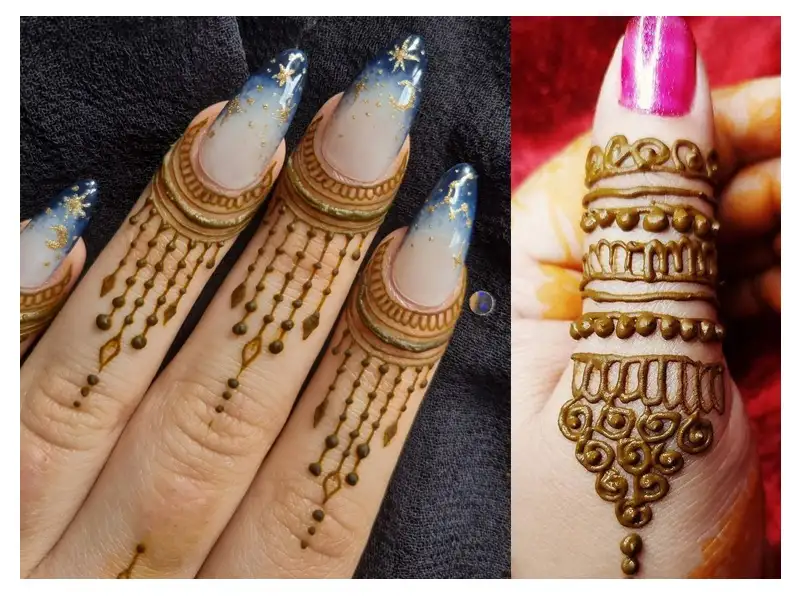 Delicate netted design on the fingers